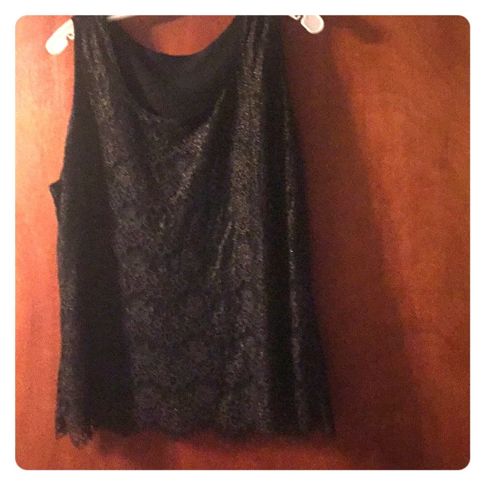 Black sleeveless blouse
